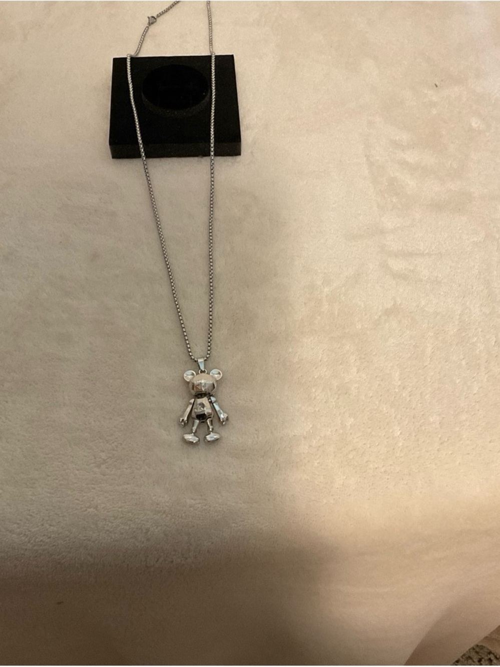 Sterling Silver Teddy Bear Pendant Necklace - Women's Jewelry